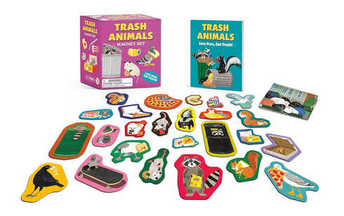 TRASH ANIMALS MAGNET SET: LIVE FREE, EAT TRASH! - SCHNEIDER, ALEXANDER ; YUN, YE